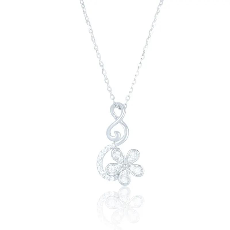 elegant white gold diamond necklace design for female 2