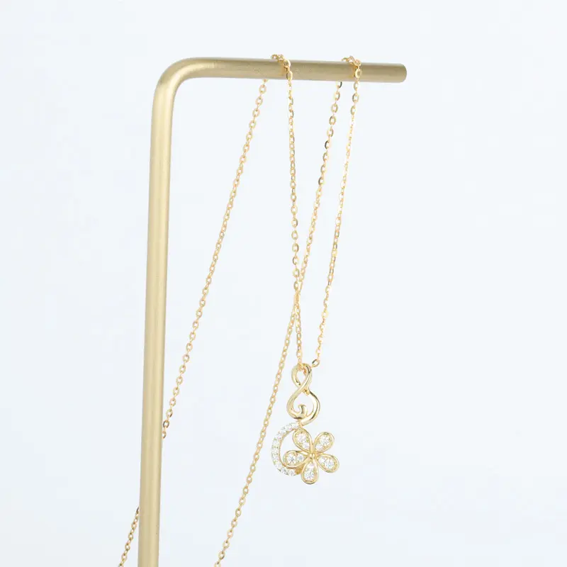 elegant white gold diamond necklace design for female 5