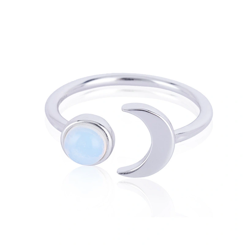 Moon Sun Round Moonstone Ring 1