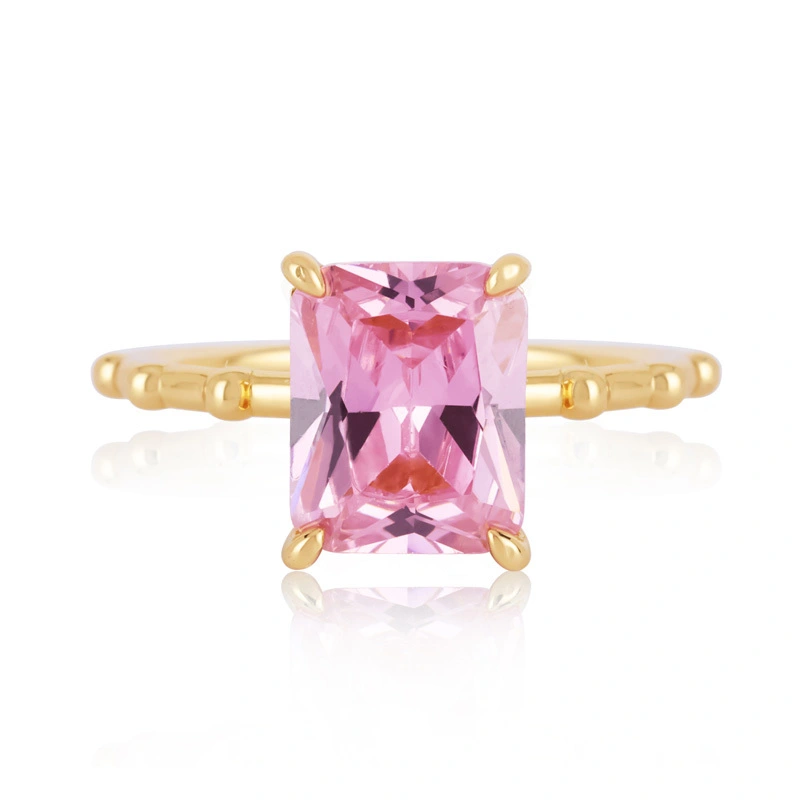 Pink Zirconia Stone Ring 1