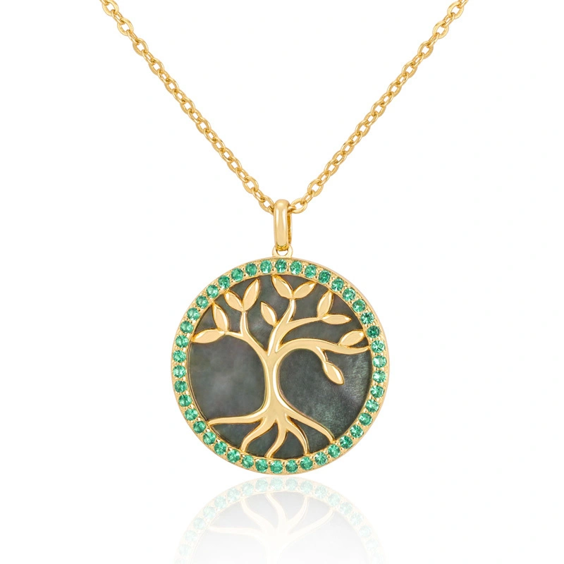 Tree of Life Pendant Necklace Zircon 1