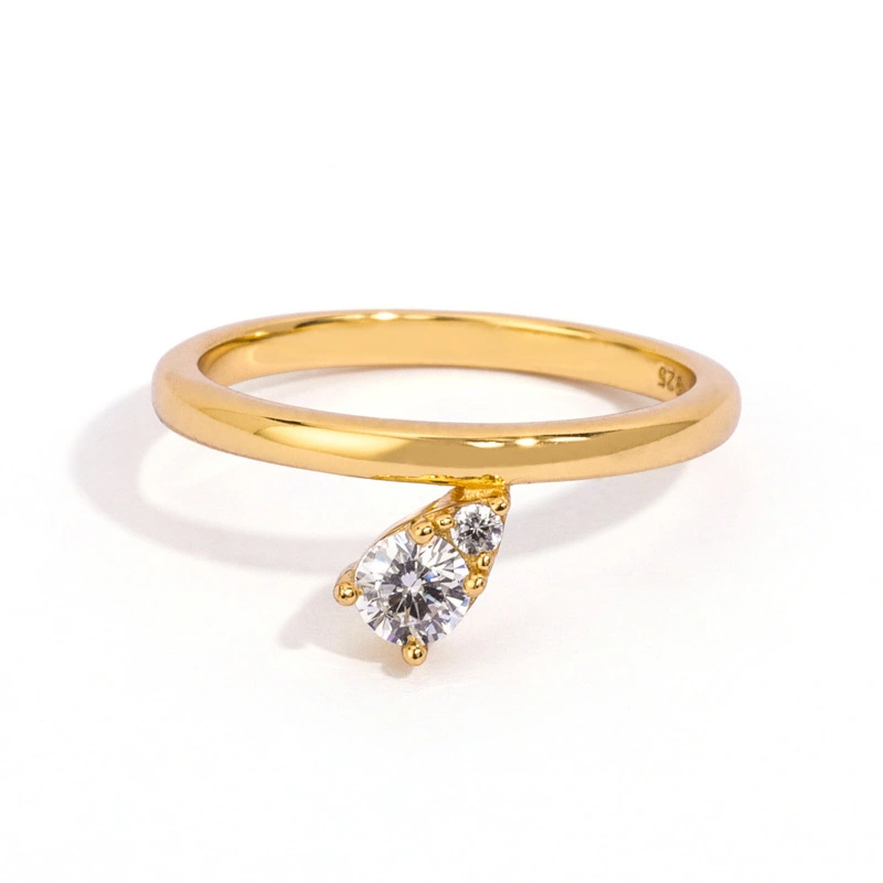 CZ Branch Ring Gold Color 1