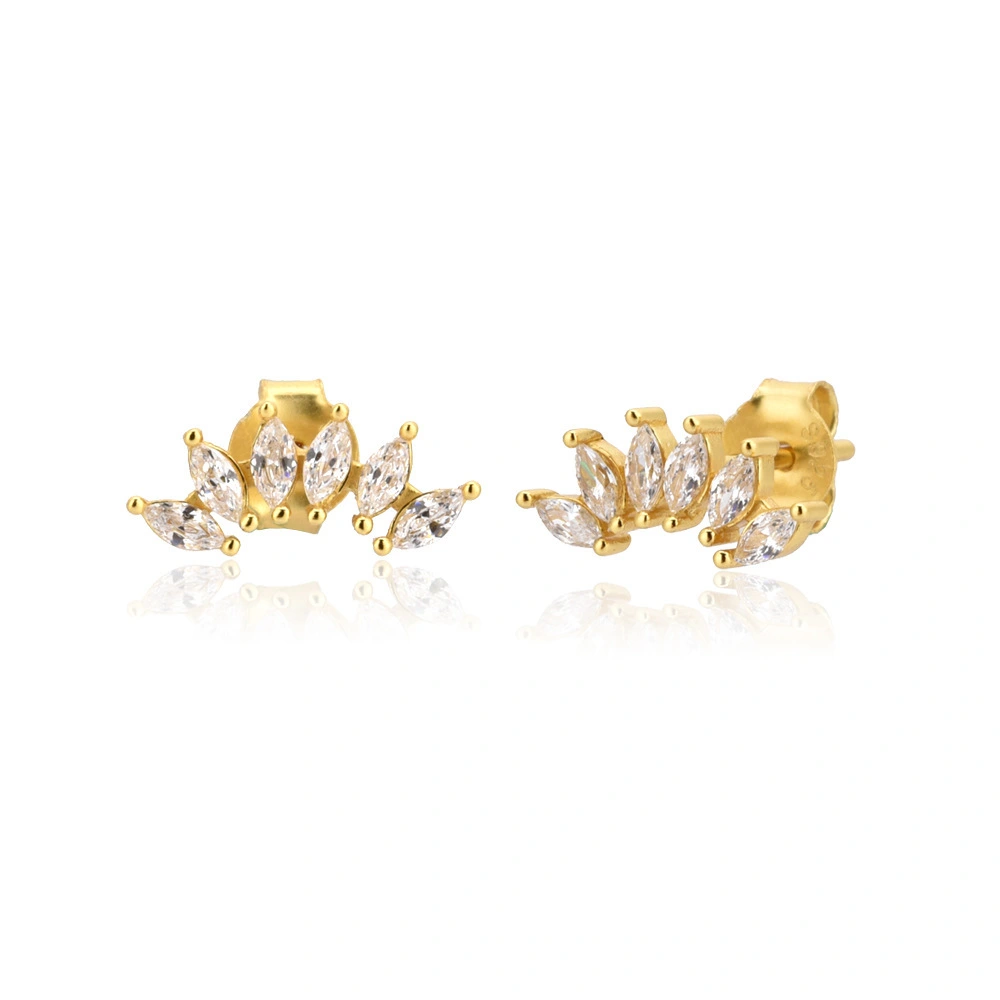Eyelash Zircon Ear Studs 1