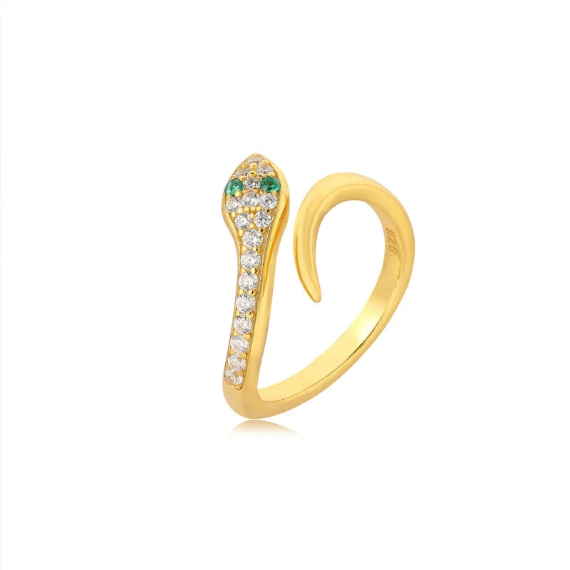 CZ Snake Ring 1