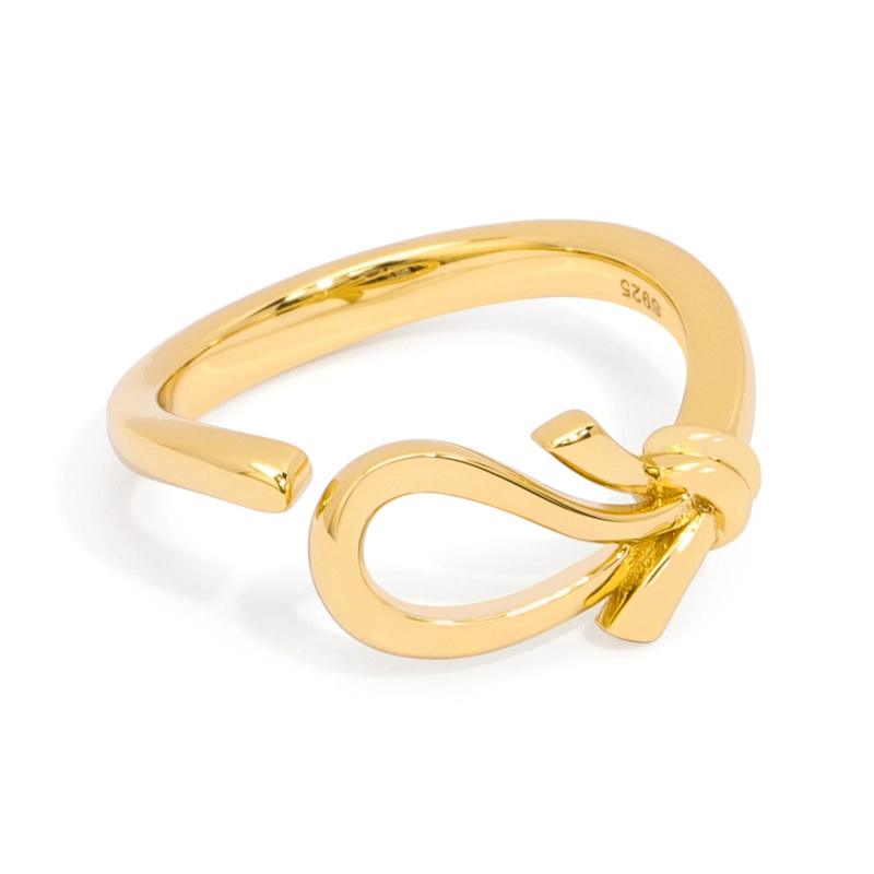 Gold Plated Knot Ring 1