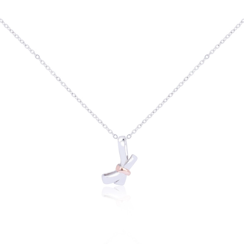 Sterling Silver Bow Tie Necklace 1