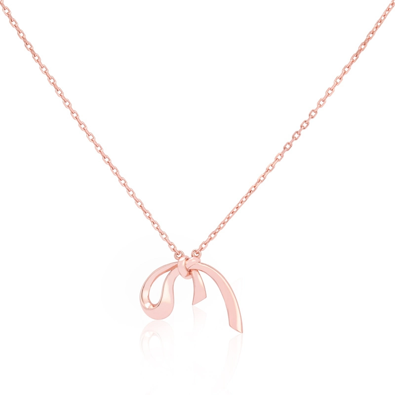 Rose Gold Plated Knot Necklace 1