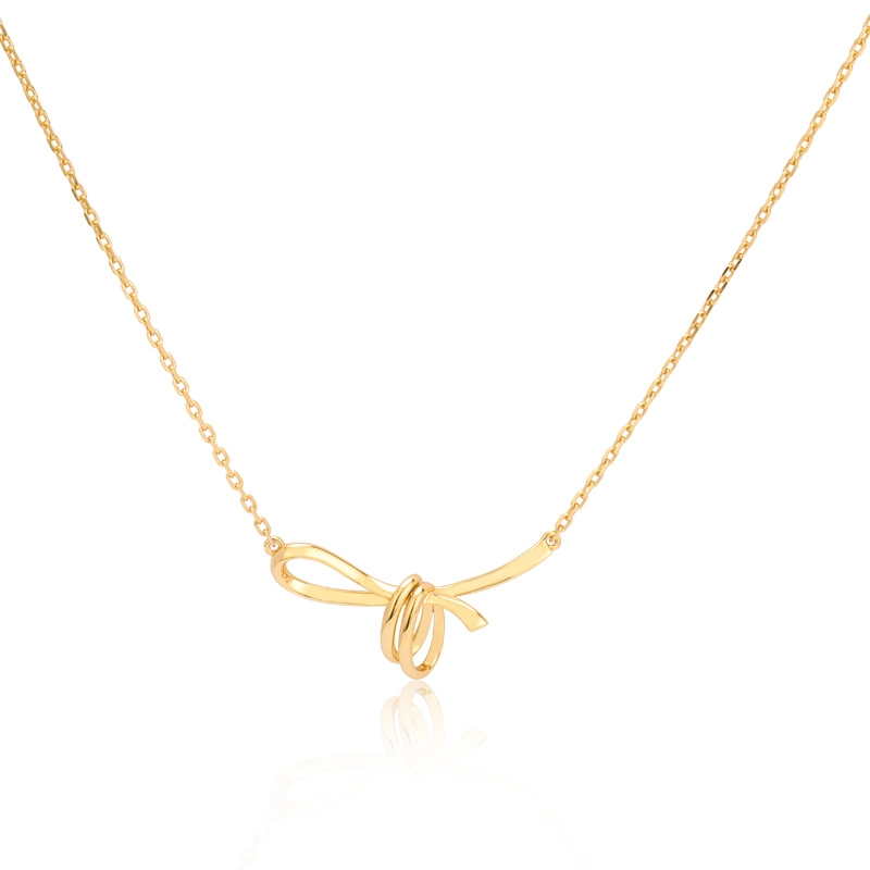 Silver Knot Necklace Gold Plated 1