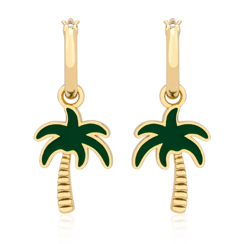 Palm Tree Hoop Earrings 1