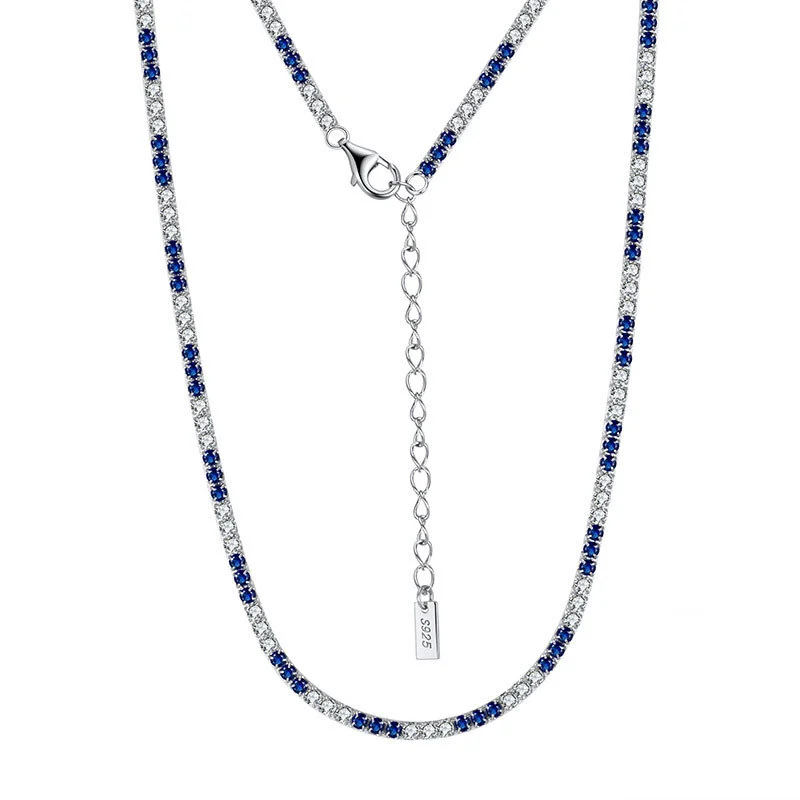 2mm Cubic Zirconia Tennis Necklace 1
