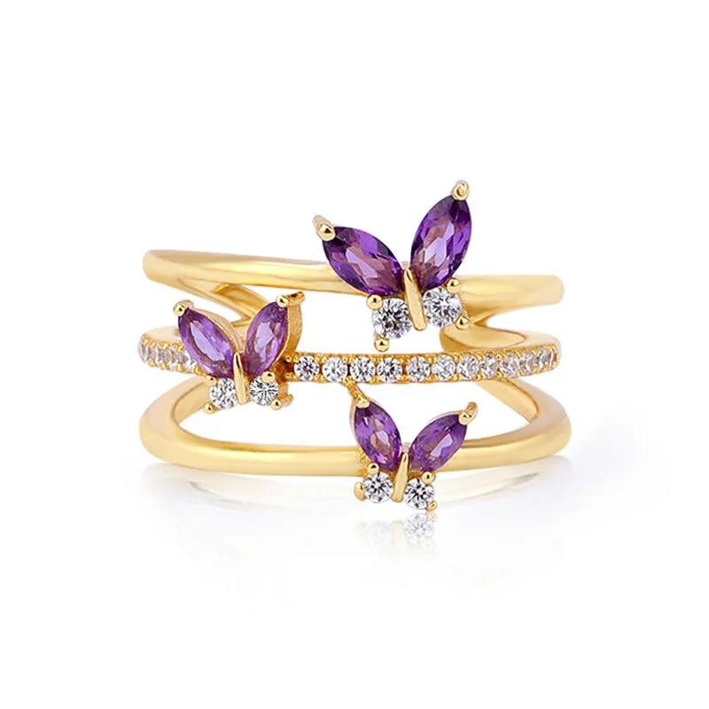 Purple Butterfly Ring 1