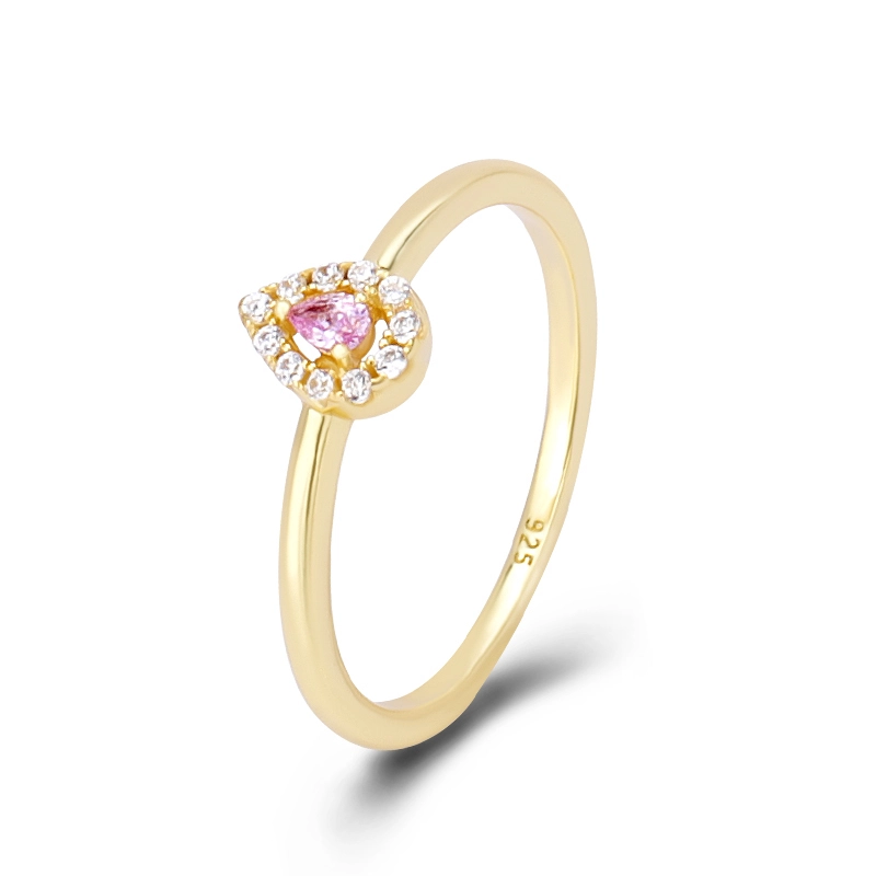 Pear Shaped Pink Sapphire Ring 1