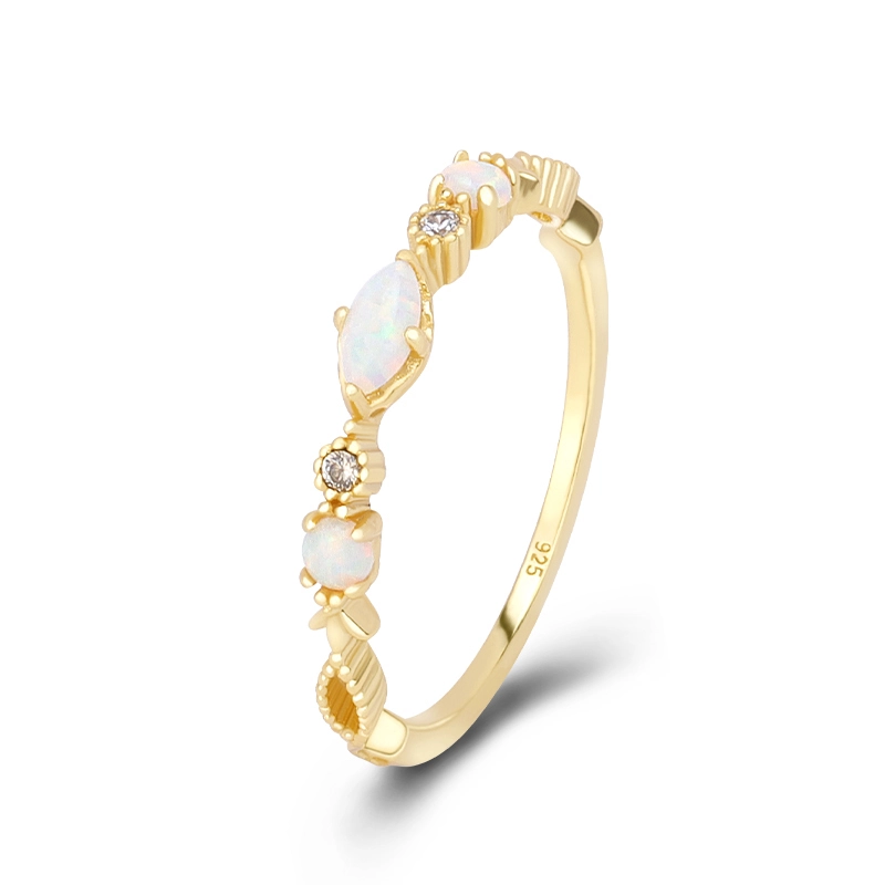 Opal And Zircon Ring 1