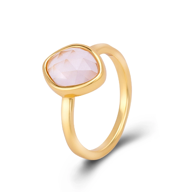 Natural Rose Quartz Stone Ring 1