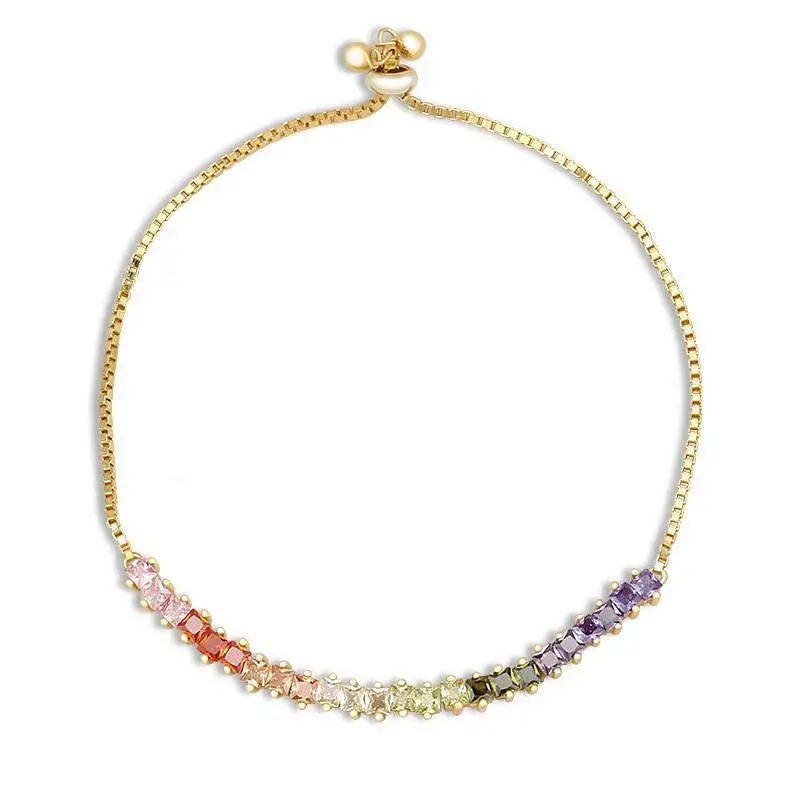 Rainbow Tennis Bolo Bracelet 1