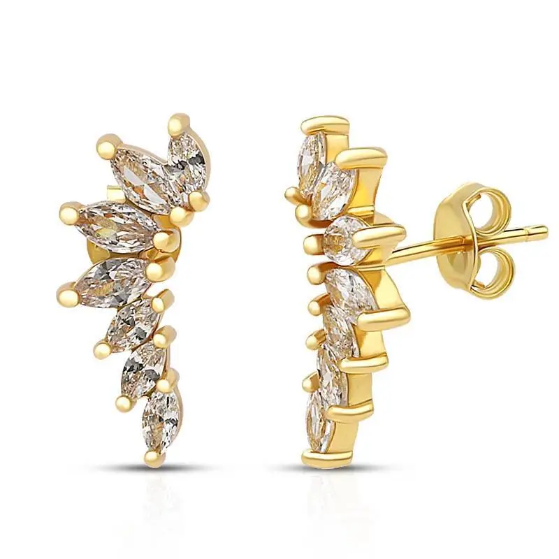 Glimmer Navette Stud Earring 1
