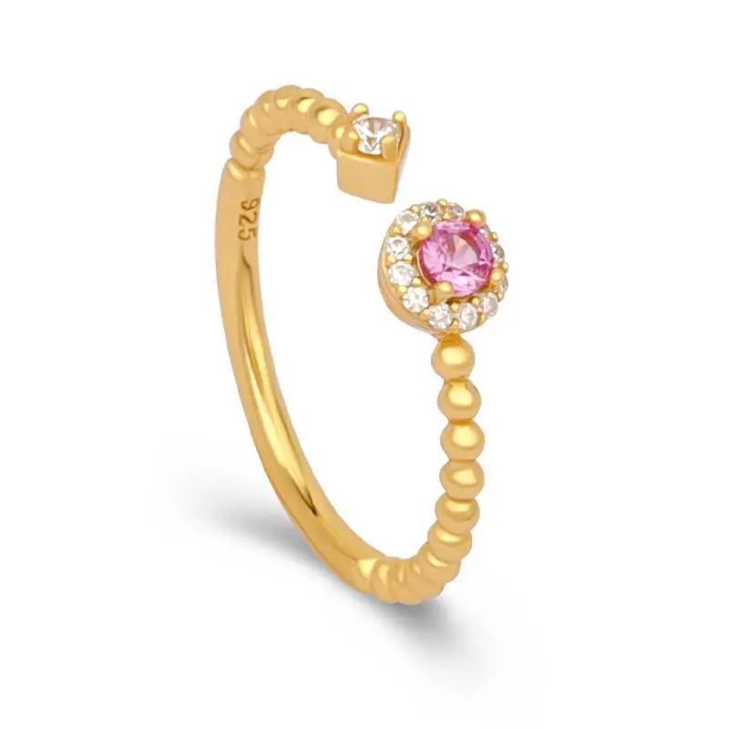 Sapphire Open Ring Bead Shank 1