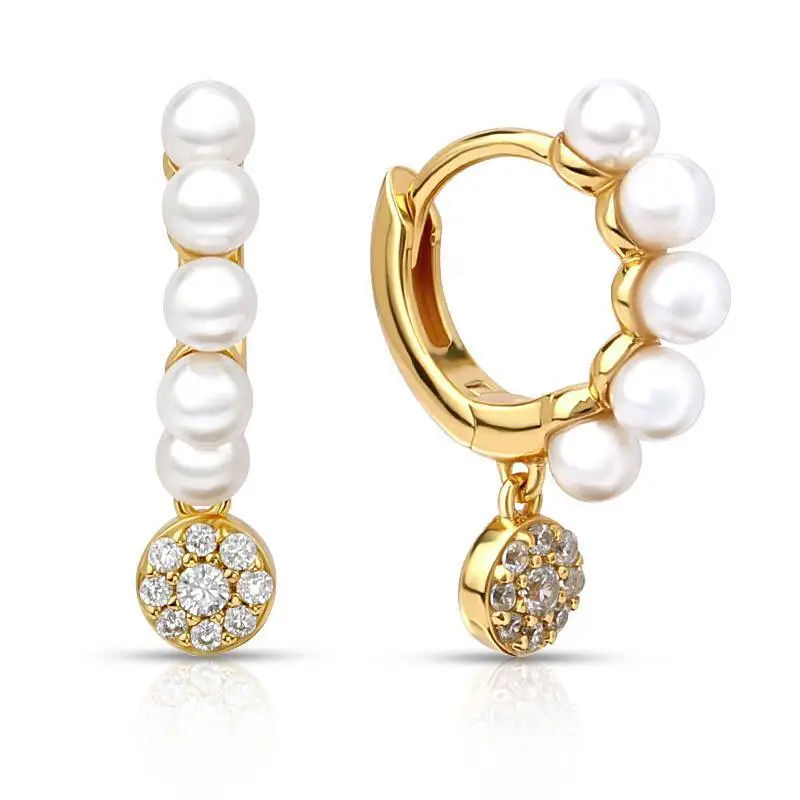 Pearl Dangle Earring Sterling Silver 1