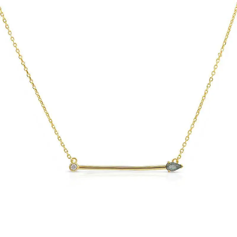 Labradorite Bar Necklace 1