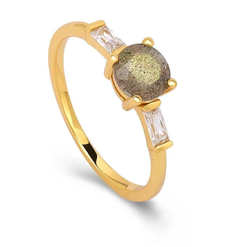 6mm Round Shape Labradorite Ring 1