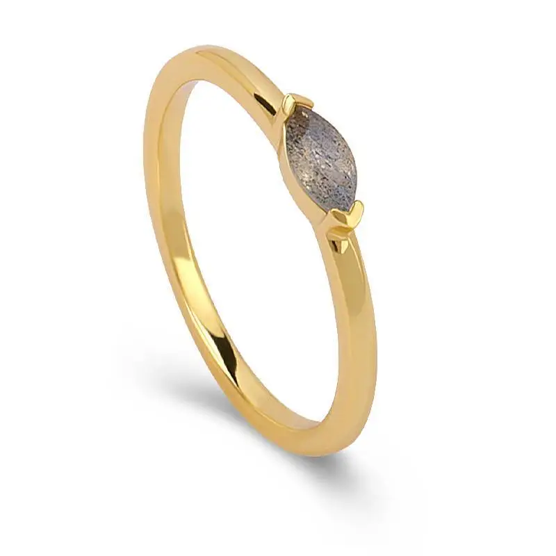 3.5mm Marquise Labradorite Ring 1