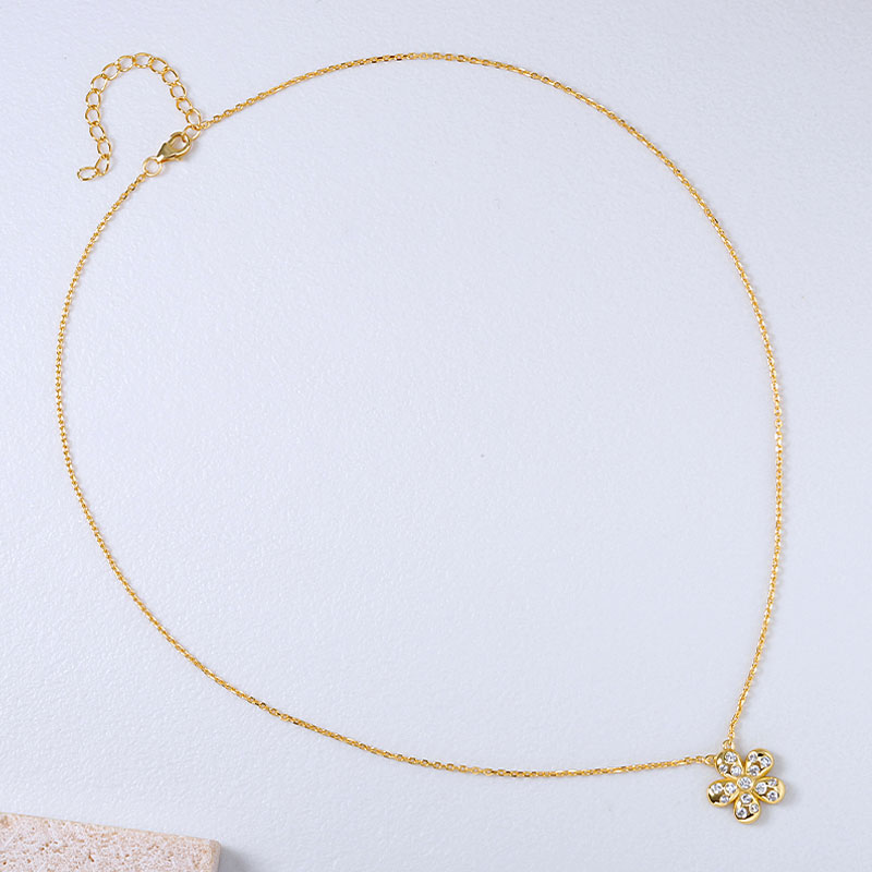 CZ Flower Necklace 2
