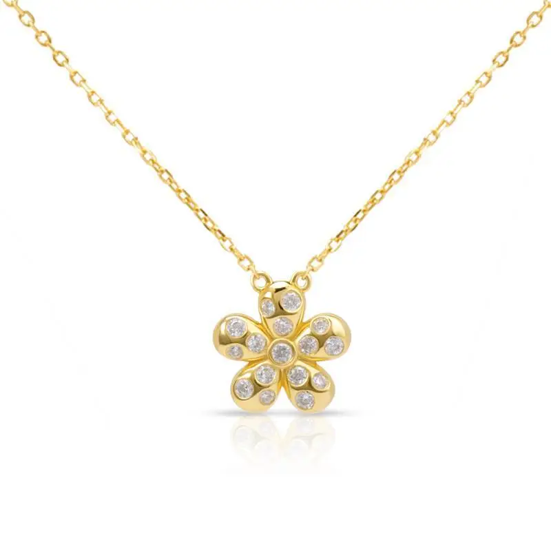 CZ Flower Necklace 1