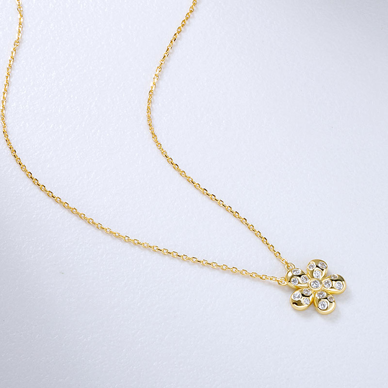 CZ Flower Necklace 4