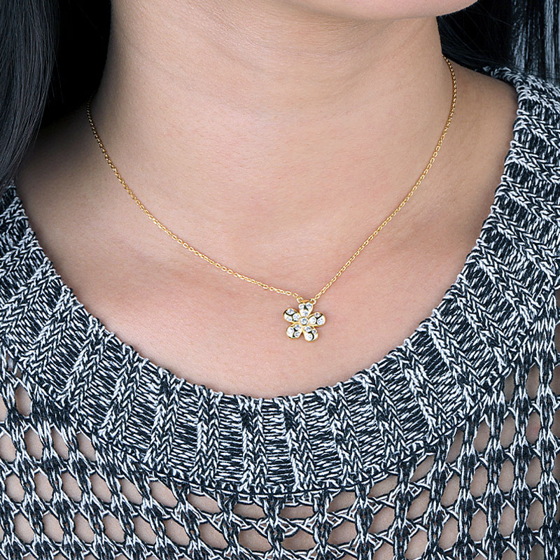 CZ Flower Necklace 6