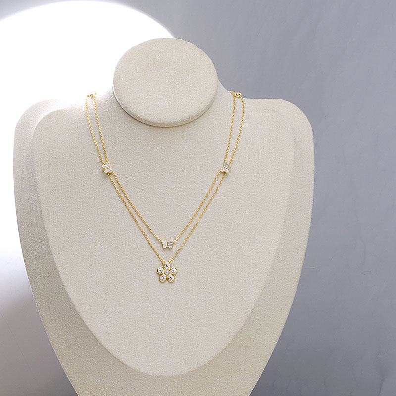 CZ Flower Necklace 7