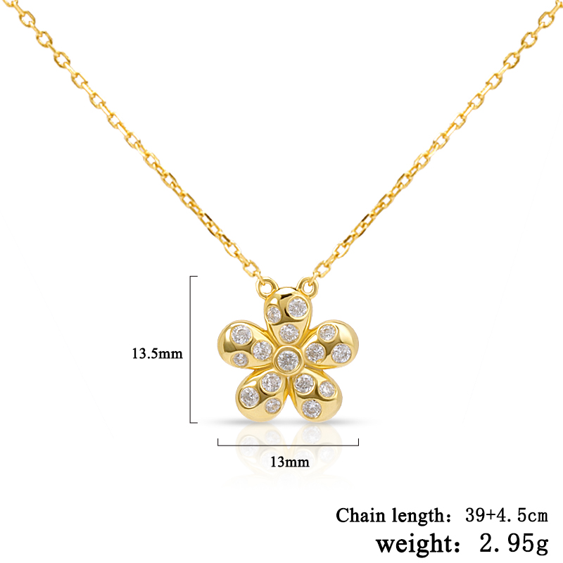 CZ Flower Necklace 9