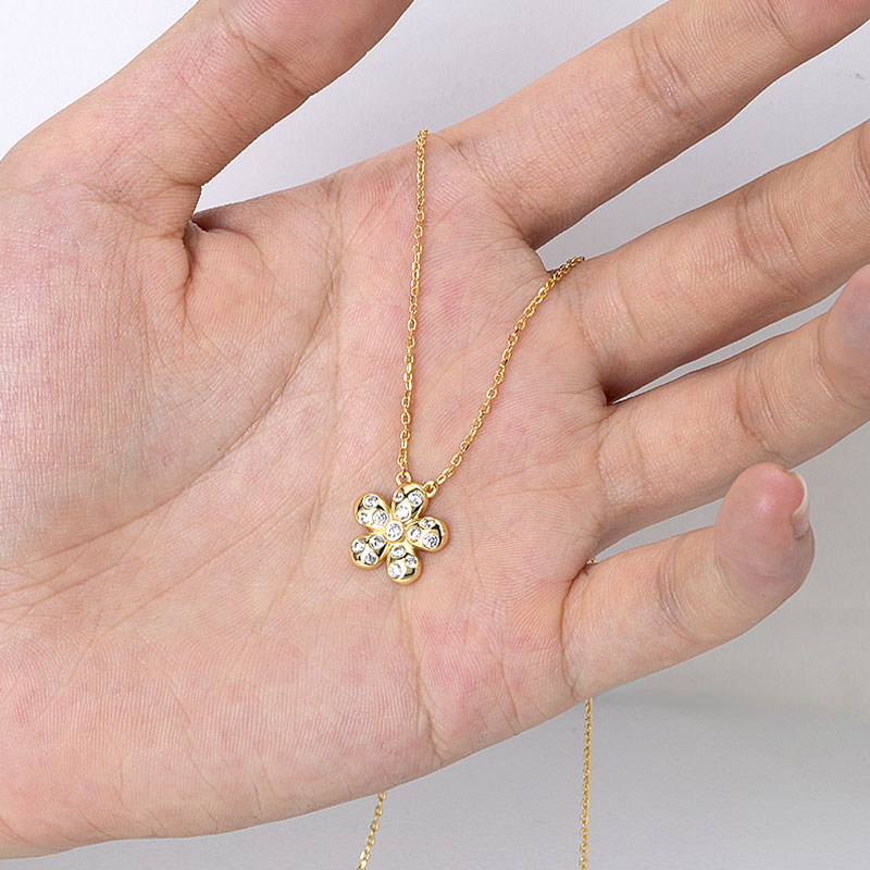 CZ Flower Necklace 8