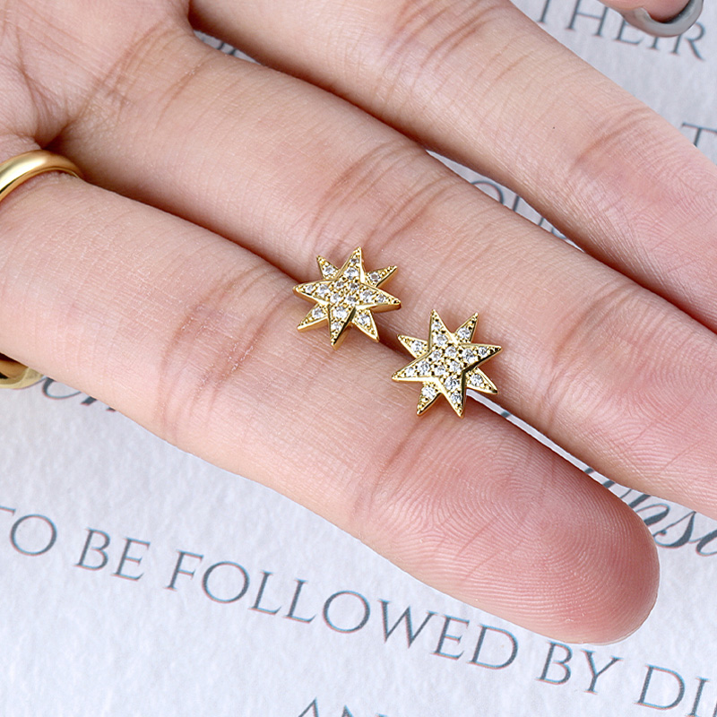 Eight-pointed Star Stud Earring 5