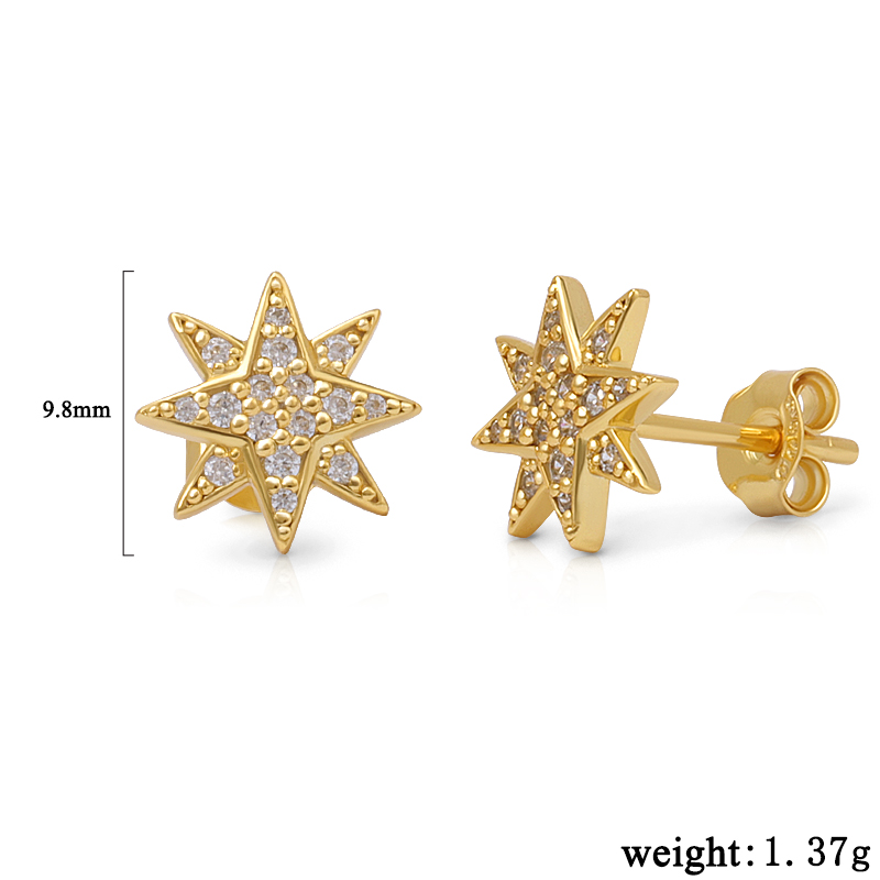 Eight-pointed Star Stud Earring 10