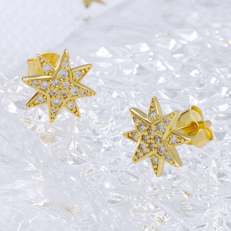 Eight-pointed Star Stud Earring 8