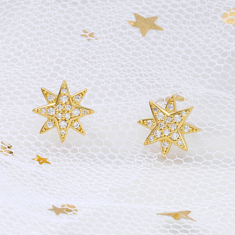 Eight-pointed Star Stud Earring 7