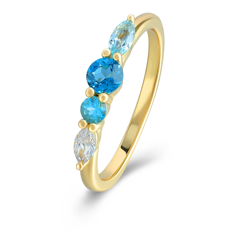 Colorful Topaz Marquise Ring 1