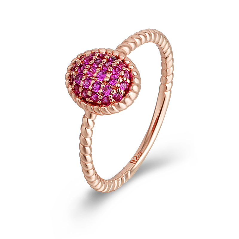 Oval Retro CZ Twisted Ring 4