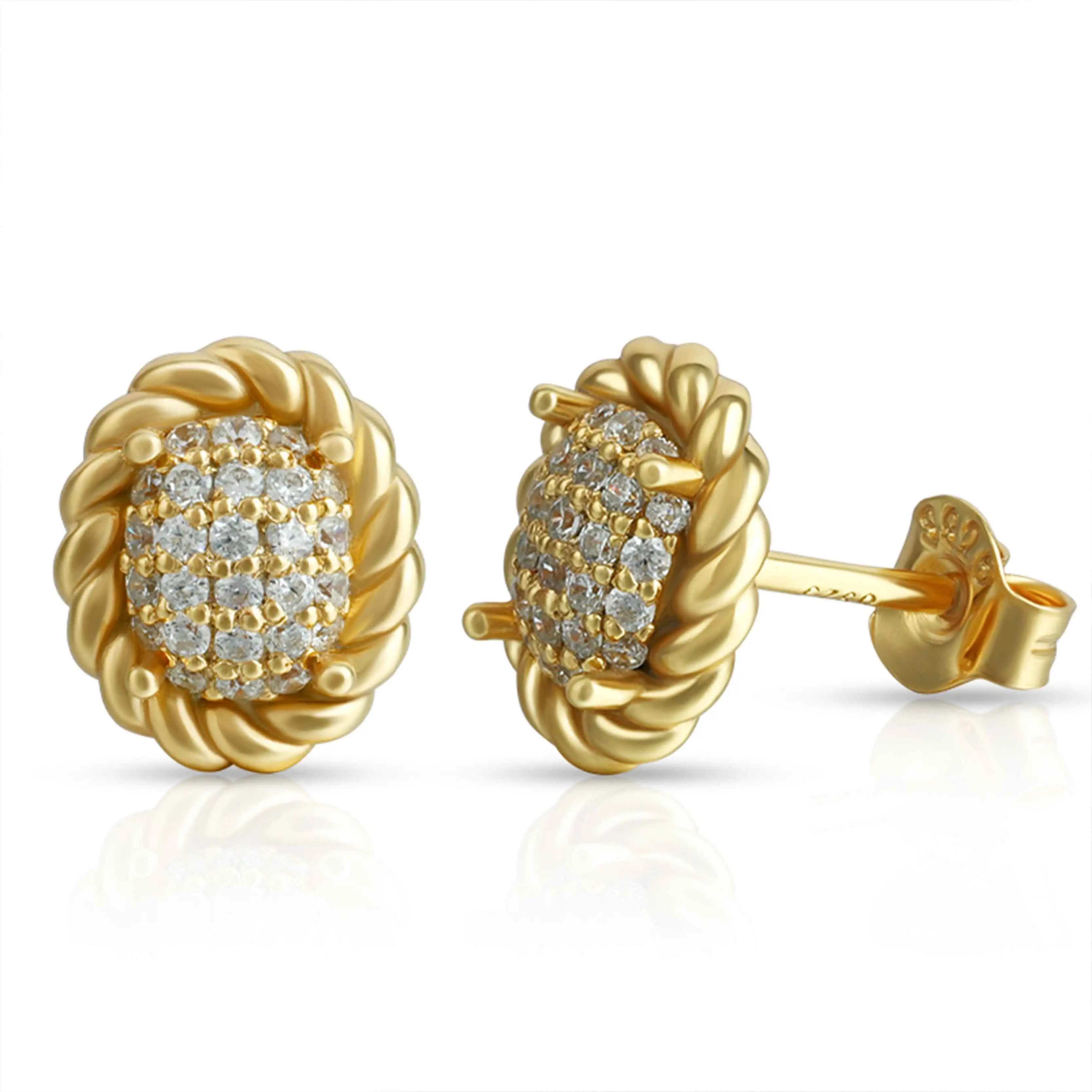 Retro Geometrical Sters Flower Round Earring 1