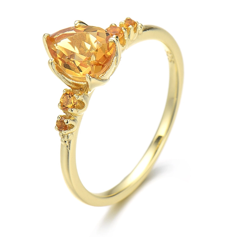 Pear Citrine Ring 1