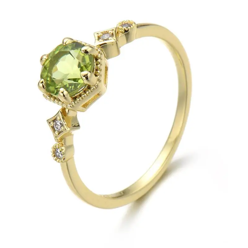 Round Peridot Ring 1