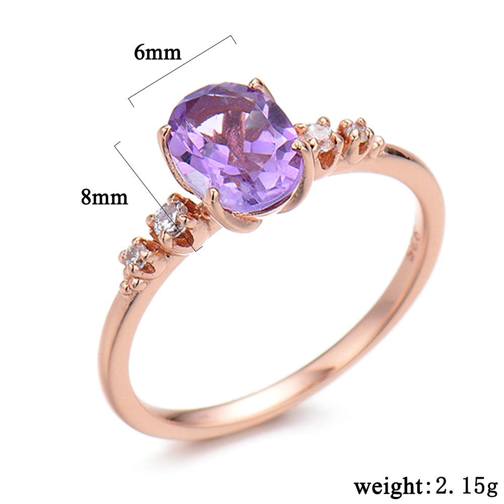 Oval Amethyst Ring 9