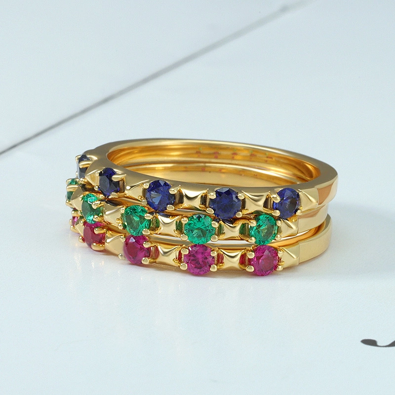 Natural Stone Gemstone Ring Ruby Sapphire Emerald 1