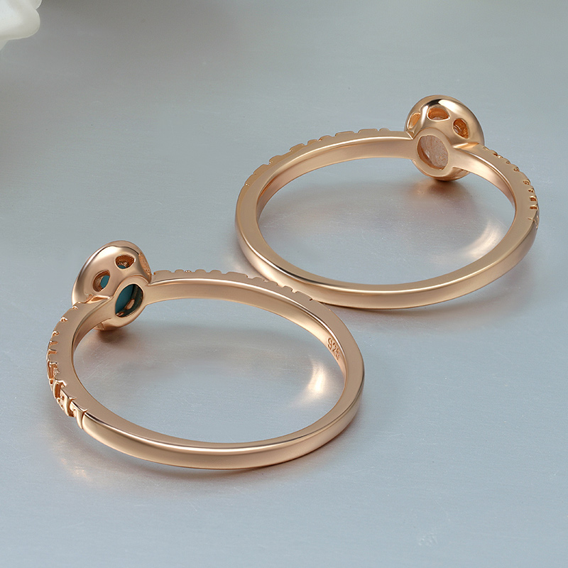 Retro Oval Turquoise Ring 6