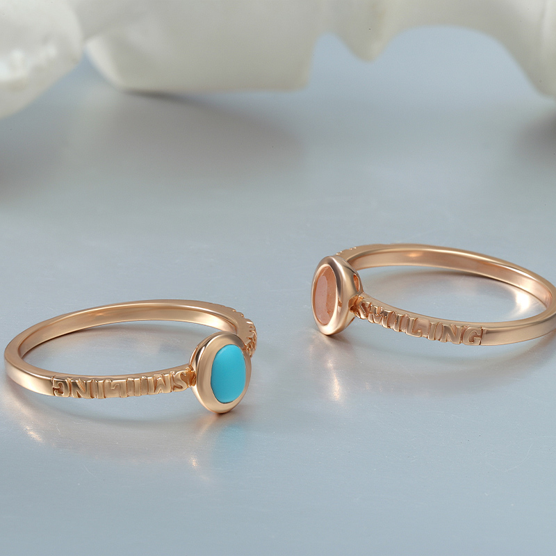 Retro Oval Turquoise Ring 5