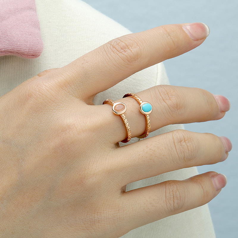 Retro Oval Turquoise Ring 9