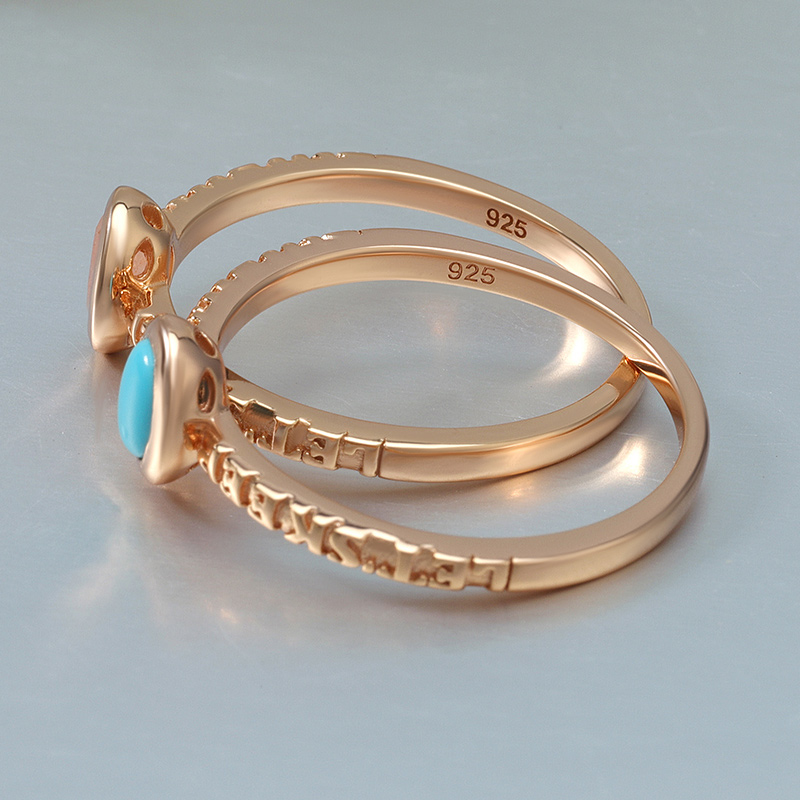 Retro Oval Turquoise Ring 7
