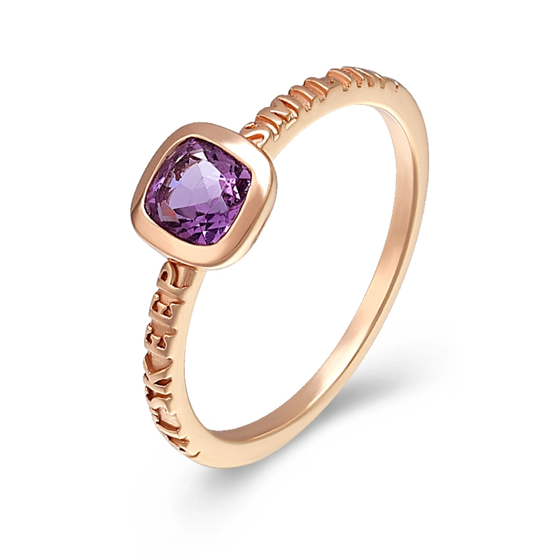 Retro Amethyst Cushion Ring 1