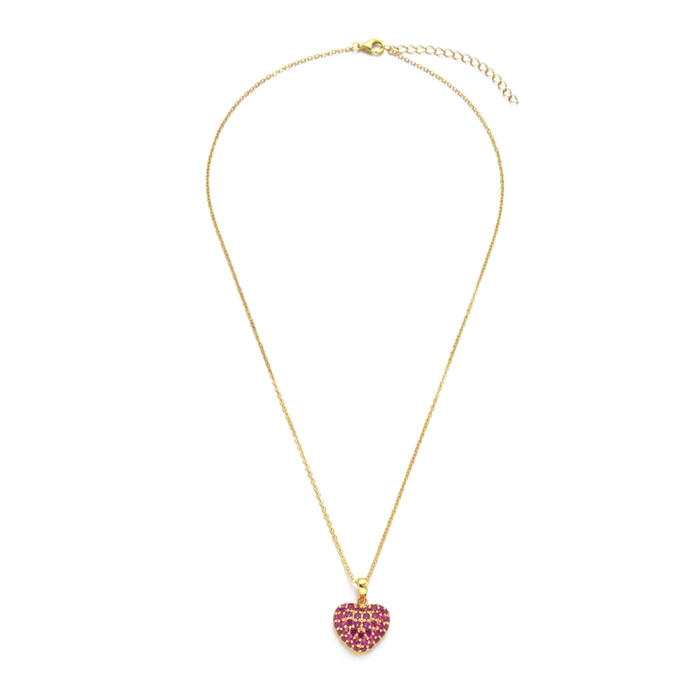 CZ Heart Pendant Necklace 1