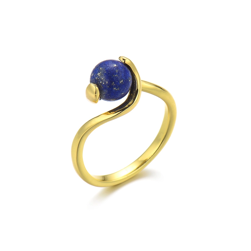 Ball Lapis Lazuli Ring 1